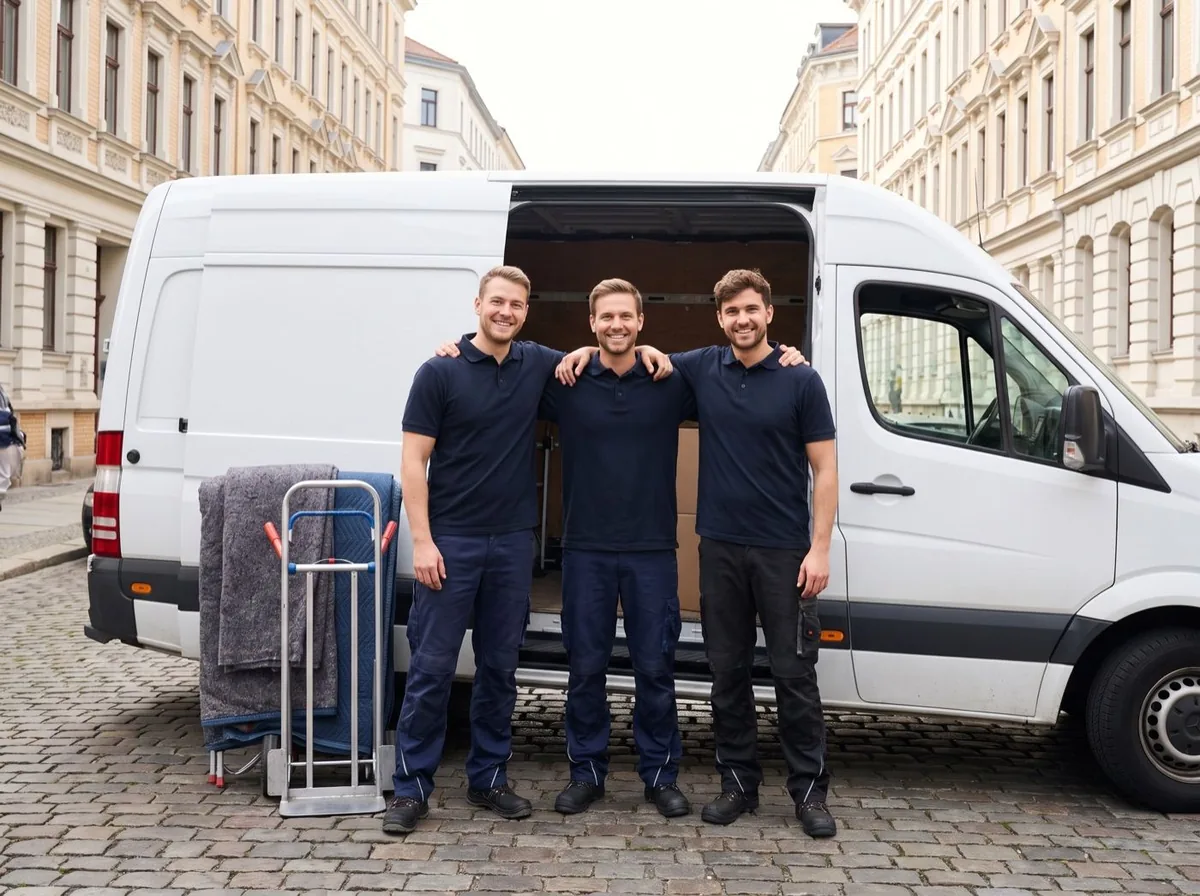 Das Team von Möbelpacker Graf belädt den Umzugswagen mit Kartons und Möbeln